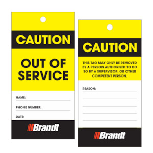 zBrandt - Out of Service Tags - Hole Punched