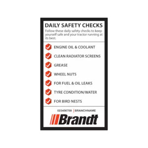 zBrandt - Daily Safety Sheet - Vinyl
