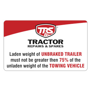 Tractor Repair Portal: TRS - Unbraked Trailer Vinyl 150x90mm