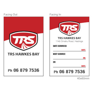 TRS - Small Service Label 60x40mm Synthetic