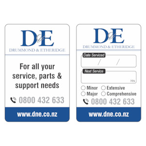 D&E - Synthetic Tractor Service Labels 45x68mm