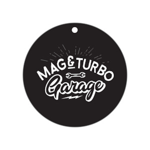 Mag And Turbo Portal: Hanging Card Air Fresheners - Round. Garage brand. Double Sided
