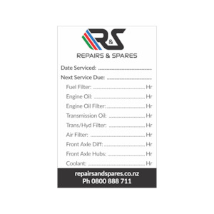 Repairs Spares: R&S - Synthetic Service Sticker 90x55mm