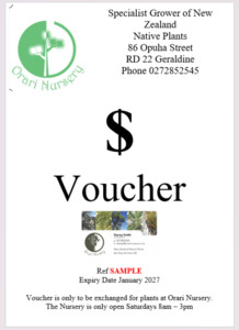 In Stock Plants: Orari Nursery Voucher