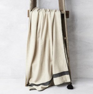 Products: Kadir Cotton Linen Throw O'Reily Design - Stylish Home Throws - OREILY DESIGN