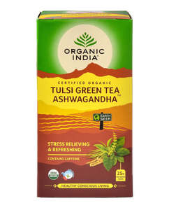 Tulsi Tea Tea Bags: Tulsi Green Tea Ashwagandha
