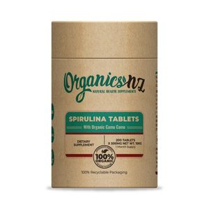 Products: Organic Spirulina with added Camu Camu – 200 Tablets