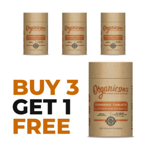 Products: Organic Turmeric Tablets 3 get 1 free
