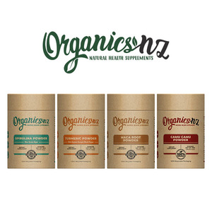 Products: Superfood Organic Powders Maca Root, Turmeric, Spirulina, Camu Camu