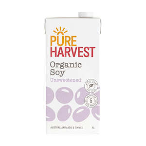 Milks: Pure Harvest - Organic Soy Milk (Unsweetened) - [1 Litre]