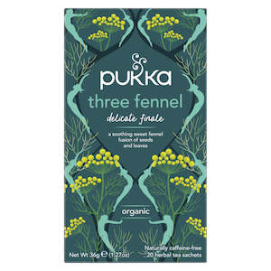 Hot Drinks: Pukka - Organic Three Fennel Tea - [20 Bags]