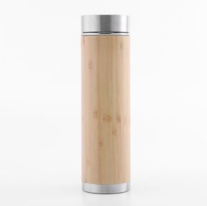 Own Brand Collection: Bamboo Insulated Bottle With Tea Strainer 450ml + Free Neoprene Cover