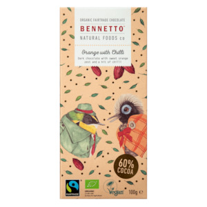 Confectionary: Bennetto - Organic Dark Chocolate Orange & Chilli - [80g]