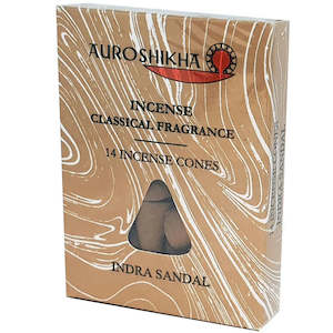 Incense: Auroshikha - Incense Cones Indra Sandal - [x14]