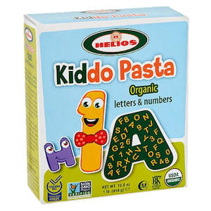 Pasta Noodles: Helios - Organic Kiddo Pasta [Letters & Numbers] - 454g