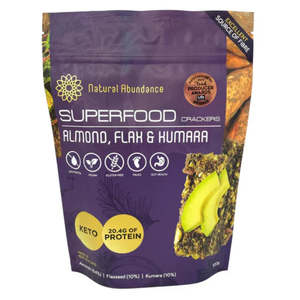 Keto: Natural Abundance - Superfood Crackers Almond Flax & Kumara - [100g]