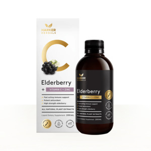 Harker Herbals - Elderberry Syrup + Vitamin C & Zinc - [200ml]
