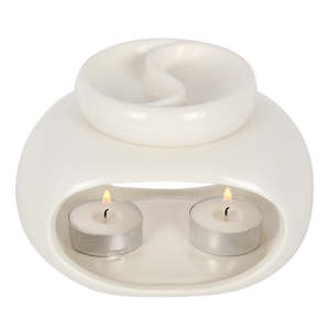 White Double Oil Burner