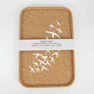 Naturally Harvested Cork Drinks Tray - [Swallows]