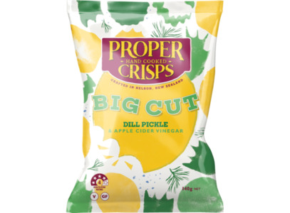 Chips Snacks: Proper Crisps - Dill Pickle Big Cut - [140g]