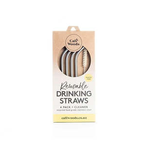 Kitchen Bathroom Cleaning: CaliWoods - Drinking Straws + Cleaner - [x4]