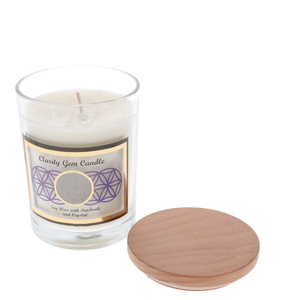 Candles Incense Smudge: Soy Glass Jar Candle - Clarity Quartz With Patchouli
