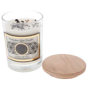 Candles Incense Smudge: Soy Glass Jar Candle - Protection Tourmaline With Vetiver