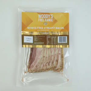 Food: Woody's - Nitrate Free Streaky Bacon - [220g] - In Store/Click & Collect Only