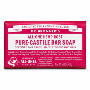 Personal Care: Dr. Bronner's - Rose Castile Bar Soap - [140g]