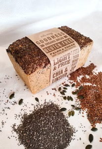Food Gluten Free: OMG - Organic Chia and Linseed - Light and Free - [740g] - [Frz/Sliced] In Store/Click & Collect O