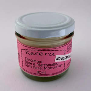 Skincare: Kereru - Unscented Rich Facial Moisturiser Rose & Marshmallow) - [80ml]