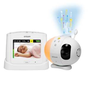 Video Monitors: Secure870 3.5″ Touchscreen Video Monitor with Starry Lightshow - White