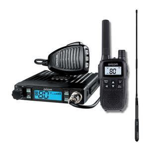 Oricom Uhf Cb Radios: DTX4000AH - 5 Watt Dual Receive UHF CB Radio + 6.5dBi Antenna and 2 Watt Handheld Radio