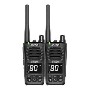 UHF2600-2 Floating 2 Watt IPX7 UHF CB Radio Twin Pack (Black)