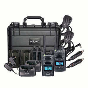 Handheld: DTXTP600 5 Watt IP67 Waterproof Handheld UHF CB Radio Trade Pack (Twin Black Radios)