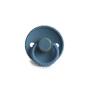 Little Ones: Rope Natural Latex Pacifier - Stone Blue