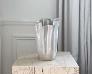 Ceramics: XO | Pearlesque Rippled Vase