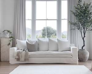 In Stock: York 3 Seater Sofa | Milk