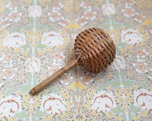 Natural Rattan Rattle | Round