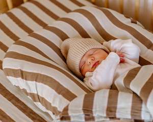 Leni The Label | Fitted Cot Sheet | Hank Stripe