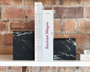 Books: Black Marble Bookends