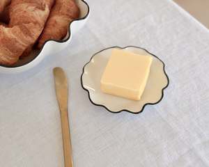 Moulin Ceramic Plate | Ivory & Black | Small