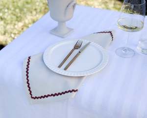 Table: Laurent Cotton Napkins | Ivory & Masala | Set of 4