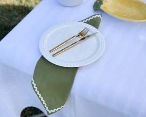 Laurent Cotton Napkins | Olive | Set of 4