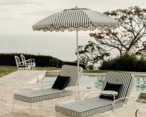 Business & Pleasure | Club Umbrella | Monaco Black Stripe