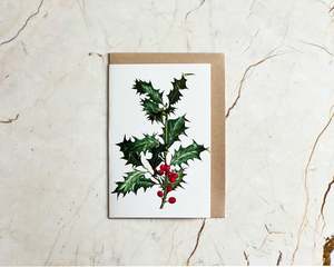 Books: Christmas Holly Card