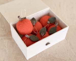 Festivity: Clementine Felted Decorations | Set of 6
