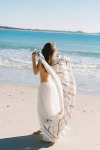 LAND Essentials Check Sarong | Sunrise Cotton