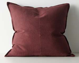 Cushions Throws: Como Euro Cushion | Garnet
