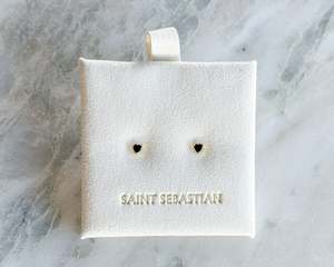 Parfum Jewellery: Saint Sebastian | Black Heart Studs